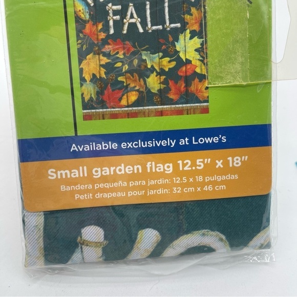 Flip It Flag Welcome Fall Rain or Shine 12.5" X 18" Brown Yellow Leaves - Picture 5 of 7